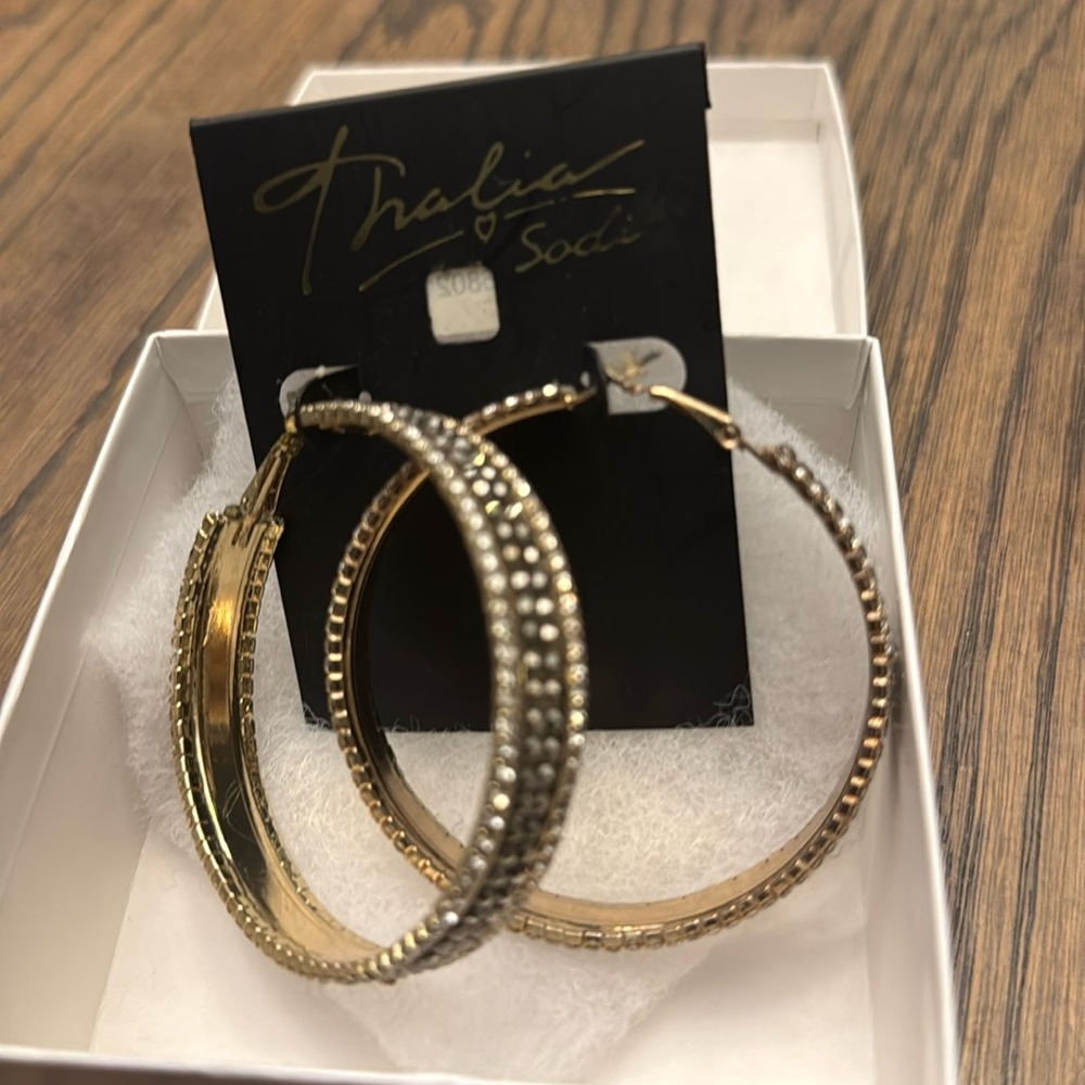 New, never worn hoop earrings by Thalia